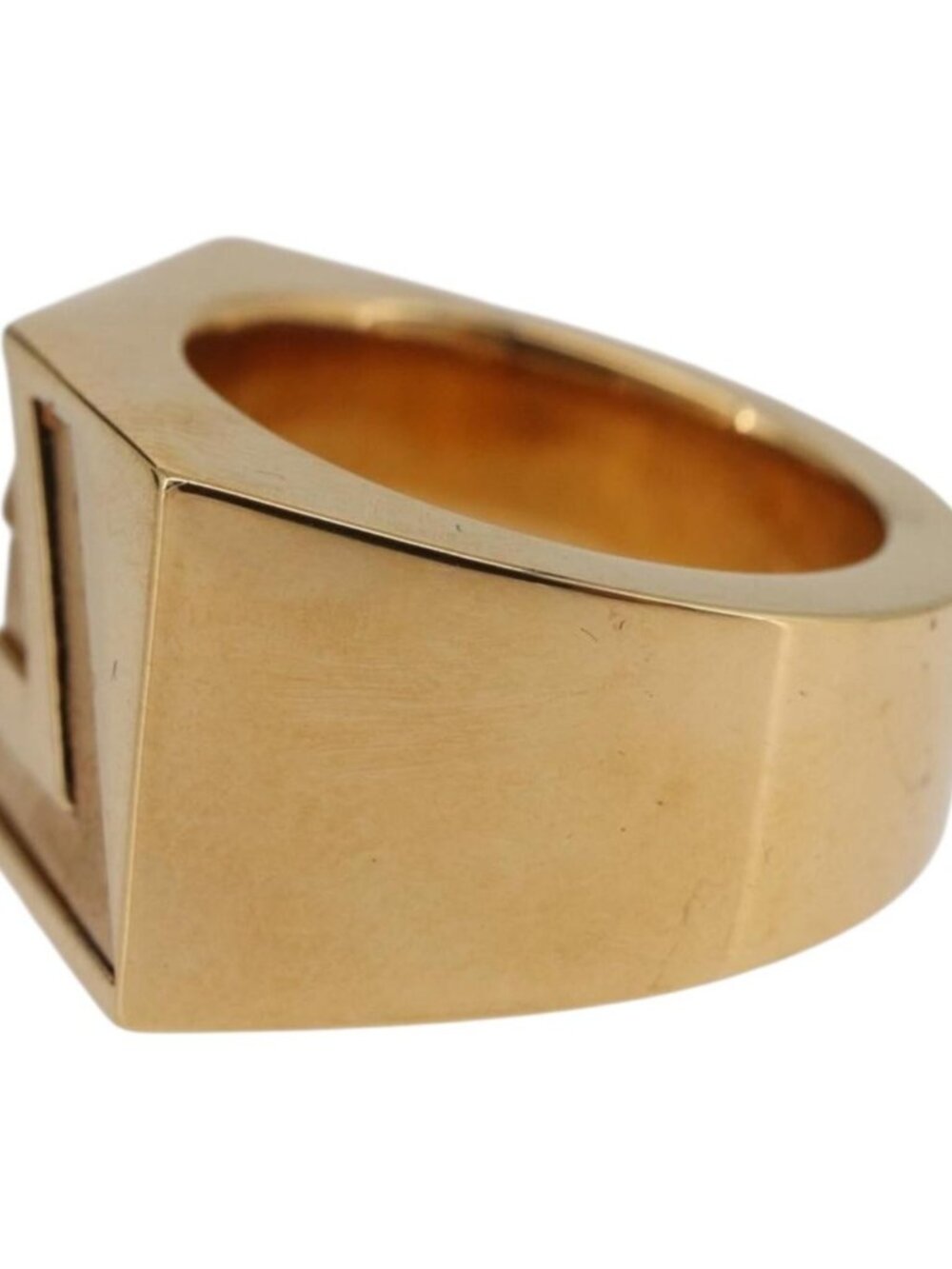 VERSACE Ring Metal Gold Tone - Picture 3 of 10